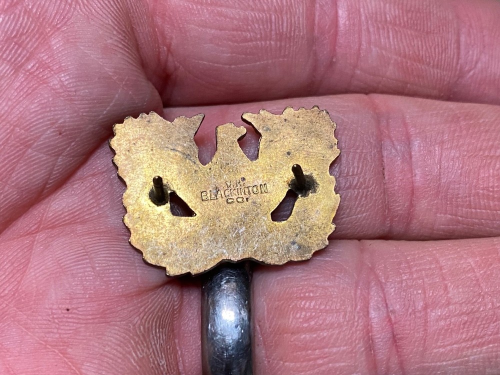 ORIGINAL WWII US ARMY WARRANT OFFICER JACKET SHIRT COLLAR INSIGNIA PIN