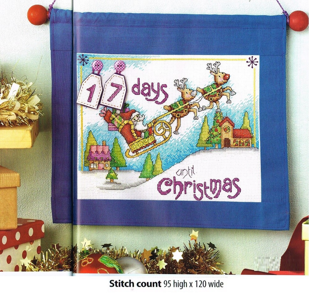 CHRISTMAS COUNTDOWN  CROSS STITCH PATTERN ONLY -  ALS   PP