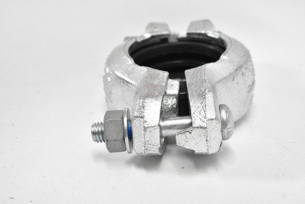 2" Gasketed Grooved Pipe Coupling Clamp 2 Inch Cast Metal Mechanical Fitting