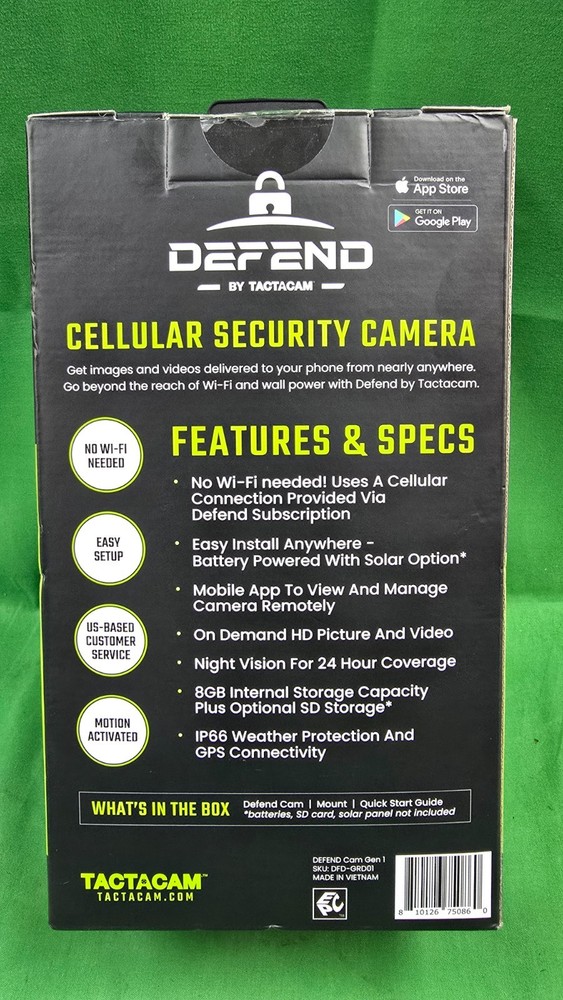 Tactacam Defend Cellular Security Camera DFD-GRD01 NEW (E16)
