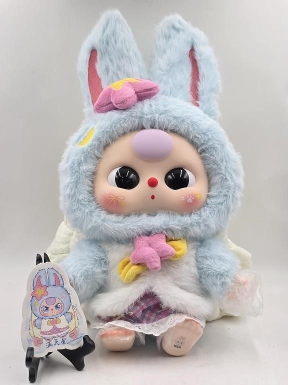 BABY THREE YOUR BACKPACK Sprinklebloom Plush Bunny Rabbit Blue
