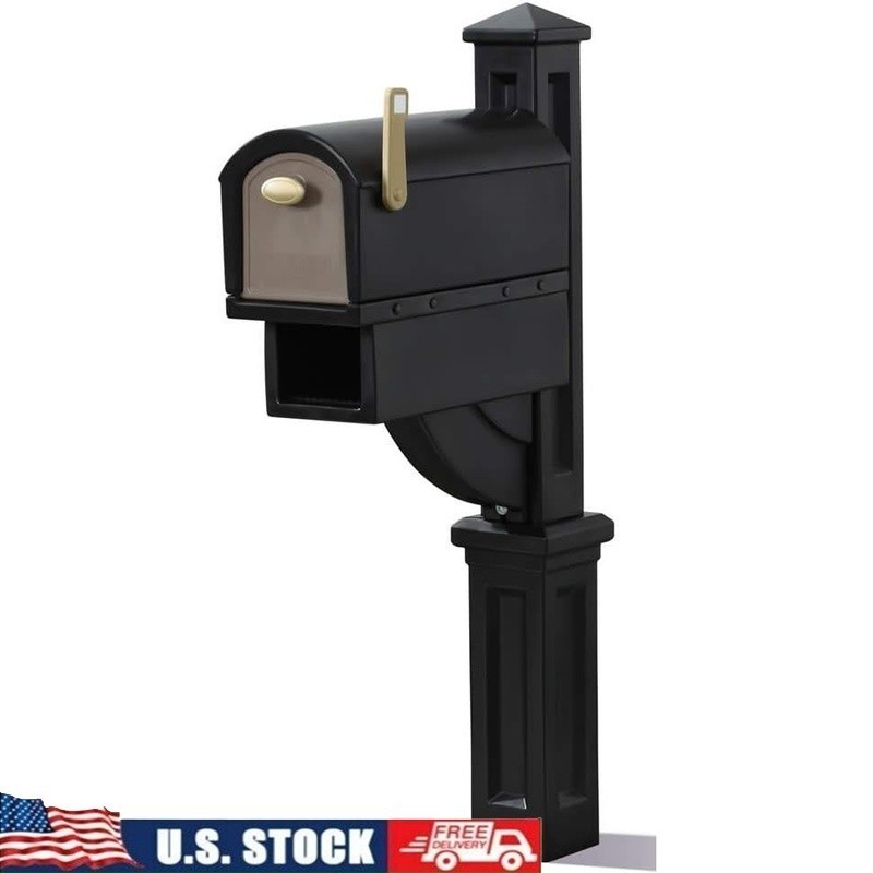 Large Mailbox Weather Resistant Secure Door Easy Assembly Durable Post Mount New