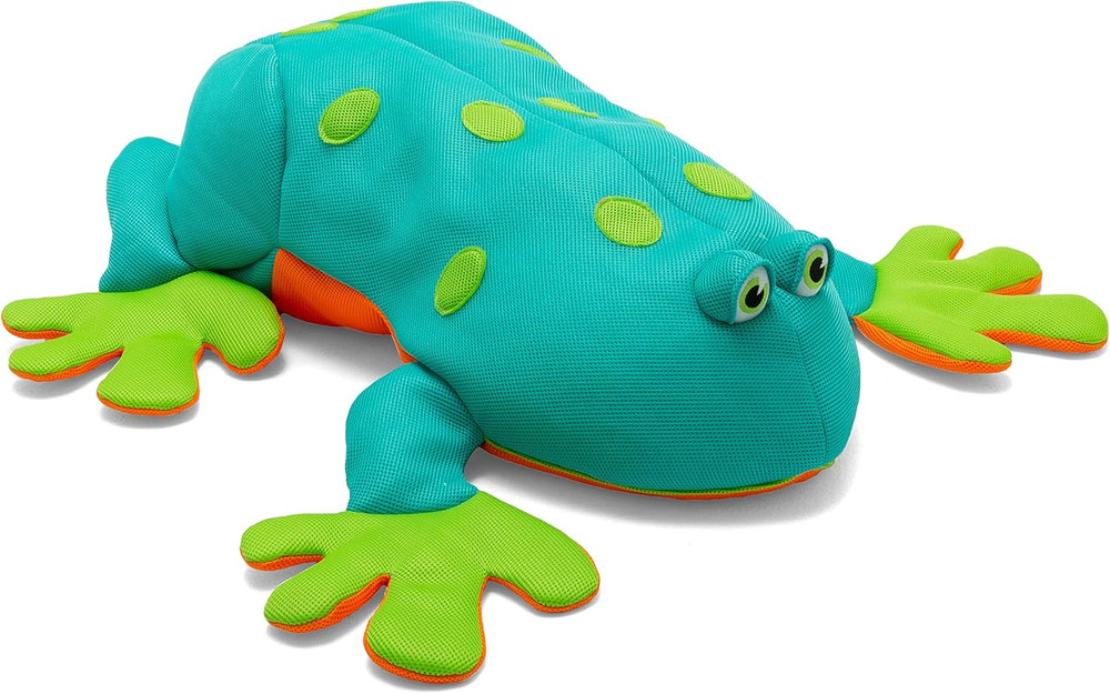 Pool Petz Large Frog Animal Pool Toy Float, Frog Shape Mesh, Quick Draining Fabr