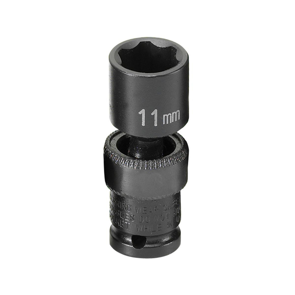 Grey Pneumatic 1/4" Surface Drive x 11mm Standard Universal Socket