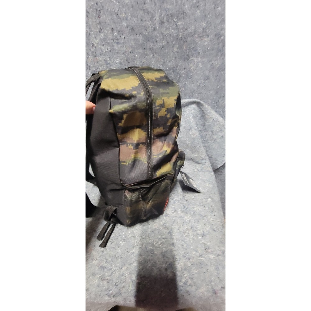 17 Inch Camo Black Backpack w/Multi-color New