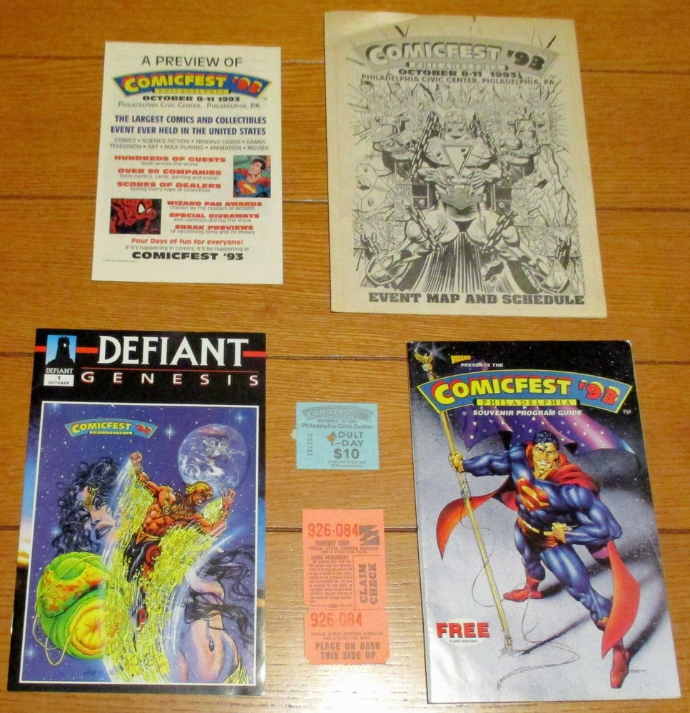 1993 Comicfest Philadelphia Pa Program Lot 6W