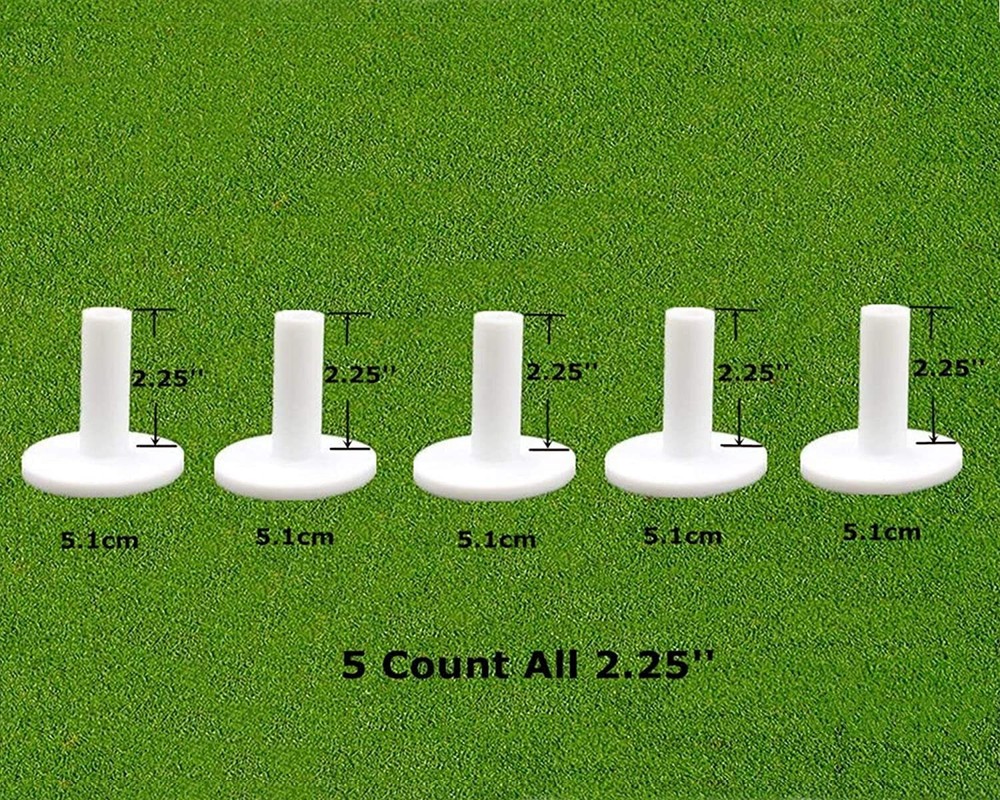 Golf Rubber Tees Driving Range Value 5 Pack, Same Sizes or Mixed Sizes