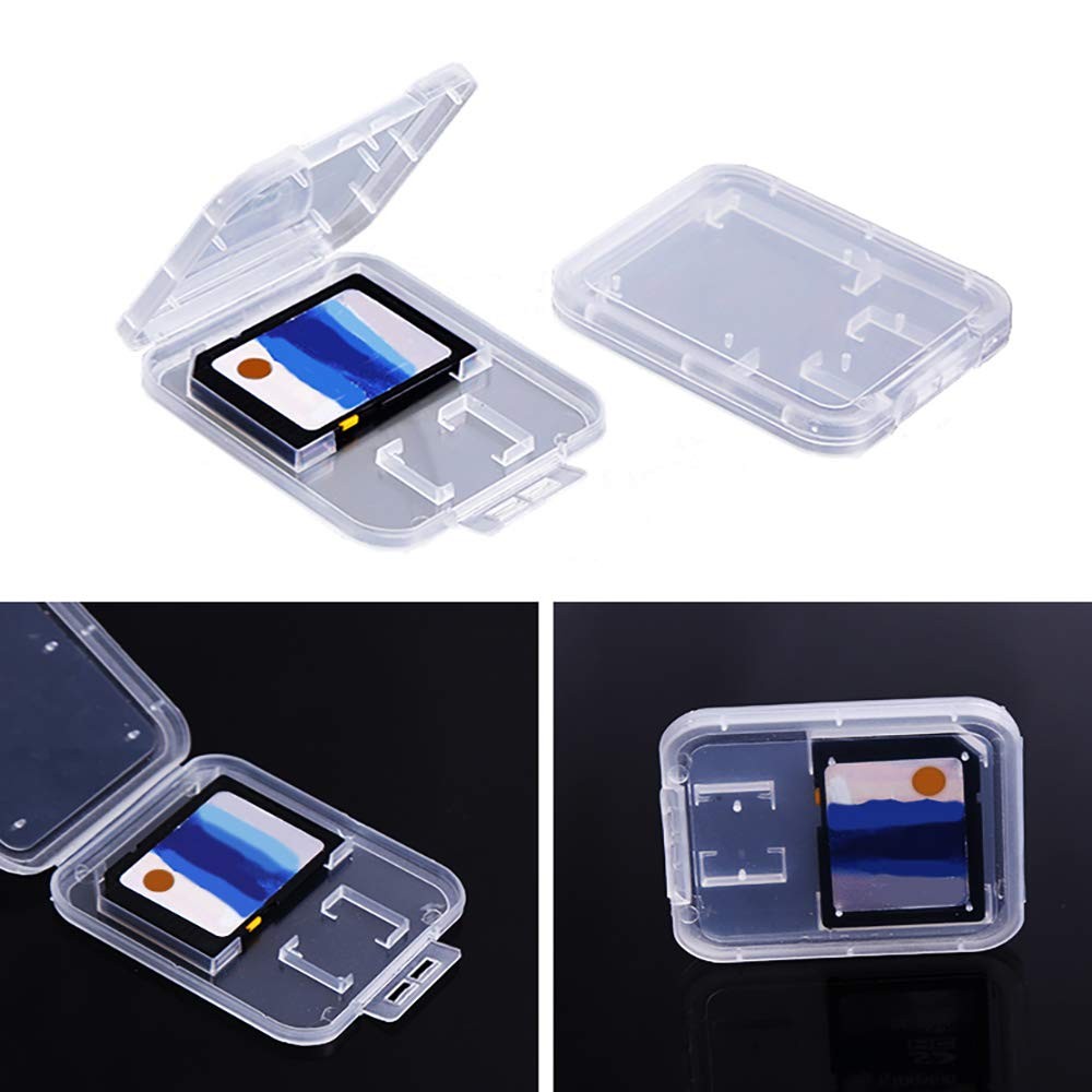 10 Pack Plastic Memory Card Case Storage Boxes Compatible with SD SDHC SDXC