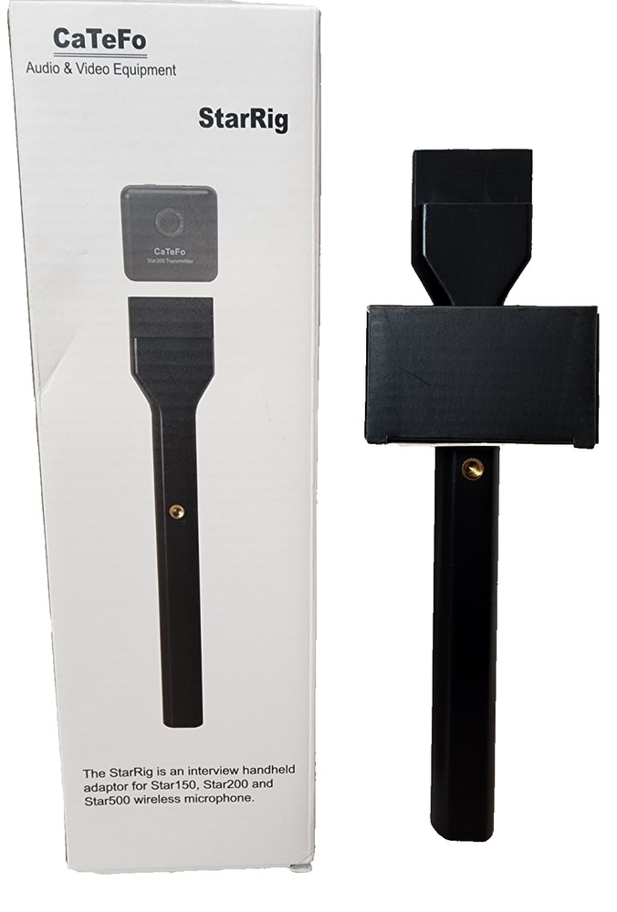CaTeFo StarRig Interview Mic Handle Adapter for RODE Wireless Go with Cold Shoe