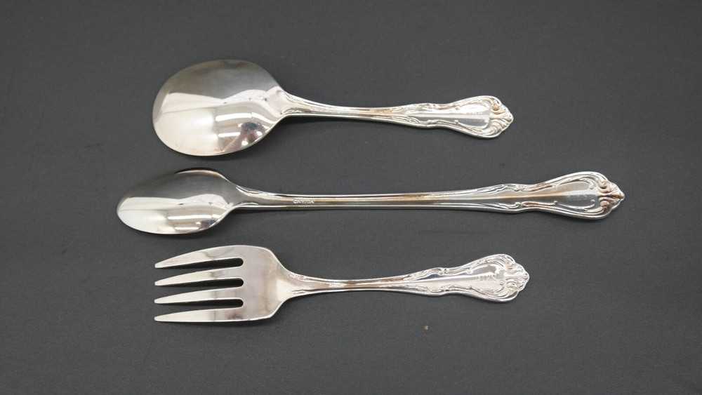 Oneida Harmony Silver Plated Silverware 3 Piece Baby Set "Jacob" JR