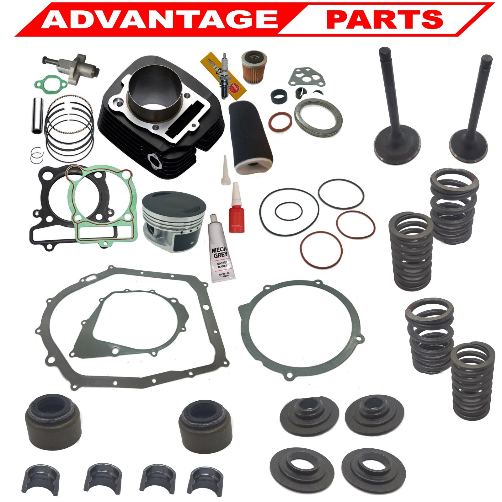 Yamaha Warrior 350 Cylinder & Head Rebuild Kit Piston Valves Set 1987-2004 87-04