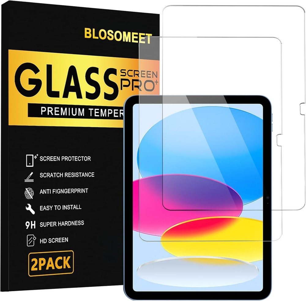 BLOSOMEET 2 Pack Screen Protector for iPad 11th/10th A16 2025/2022