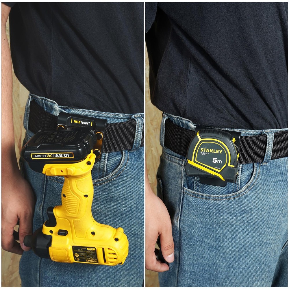 MELOTOUGH Tool Belt Hook Holster Cordless Drill Hook,Black...