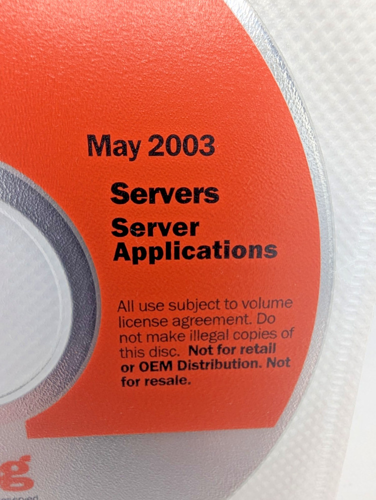 Microsoft SQL Server 2000 Developer Edition Disc May 2003