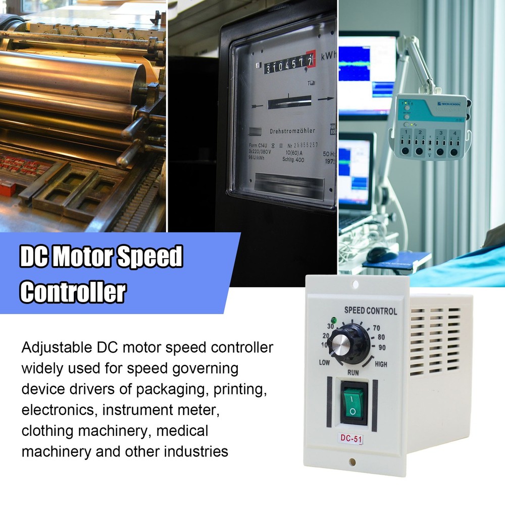 AC 110V 220V Knob Motor Speed Controller DC 0-90V Variable Adjustable Speed New