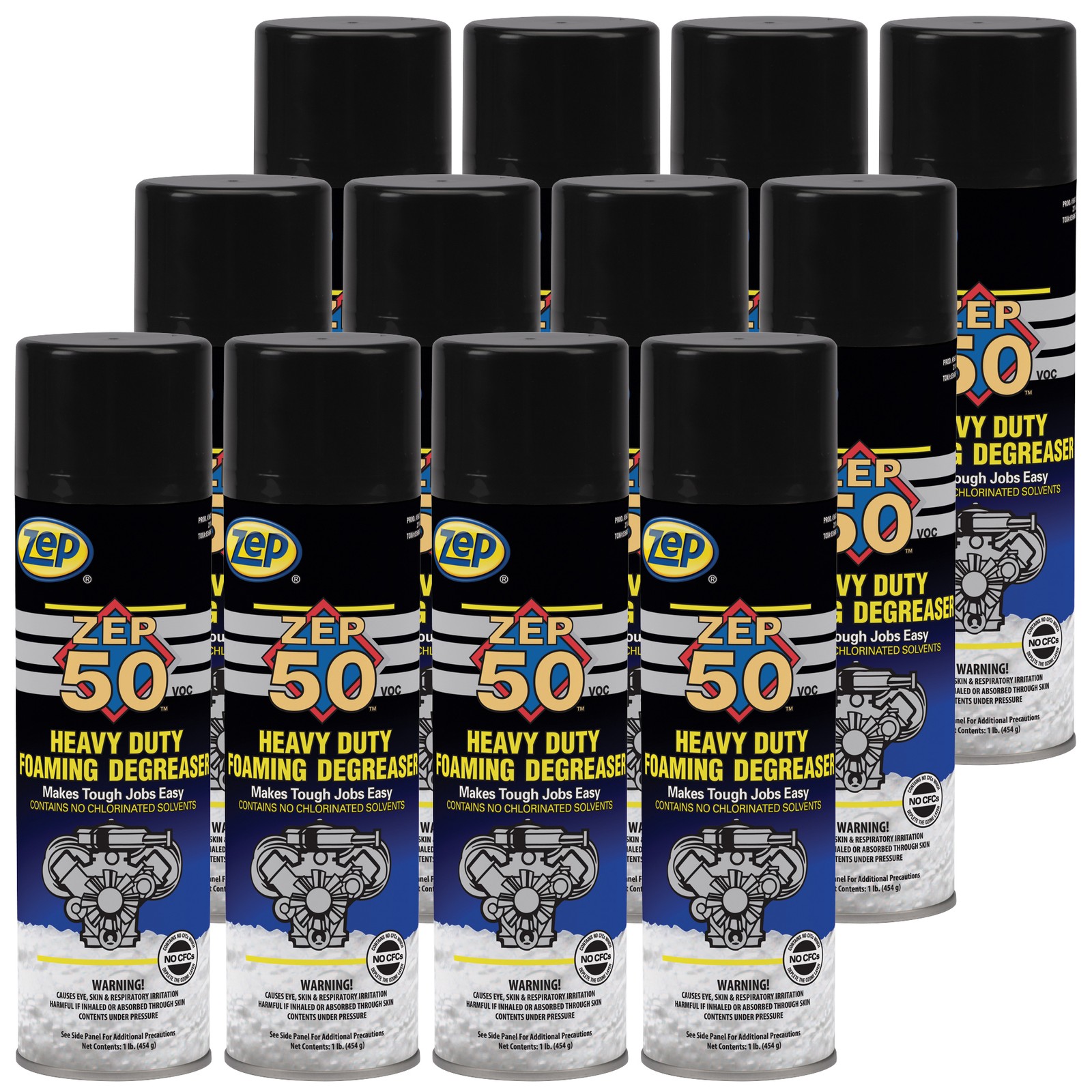 Zep 50 VOC Heavy Duty Foaming Degreaser 16 Oz (Case of 12) 361301