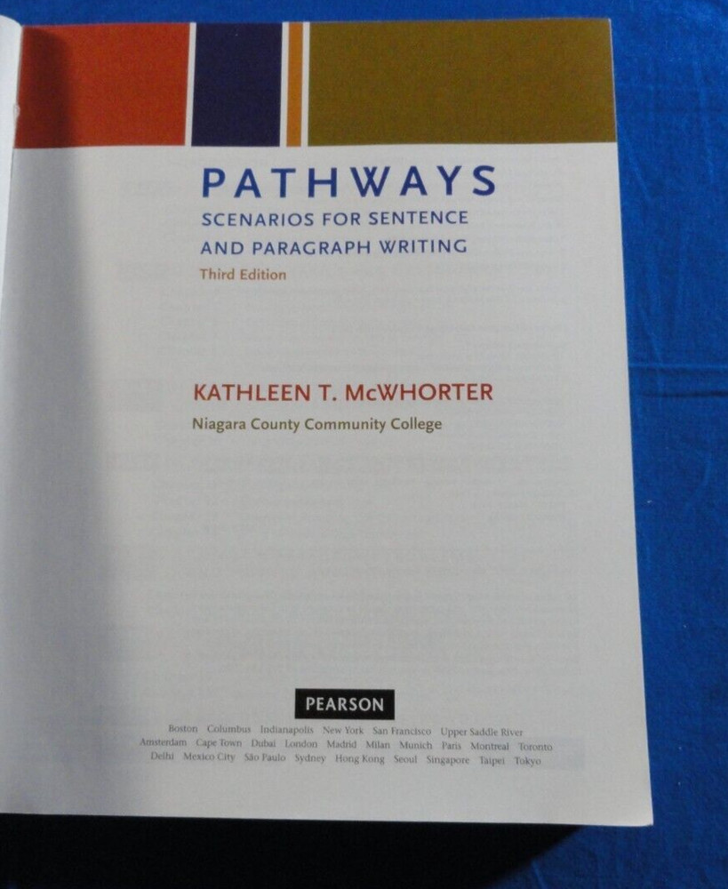 THIRD EDITION PATHWAYS SCENARIOS FOR SENTENCE AND PARAGRAPH WRITING BOOK