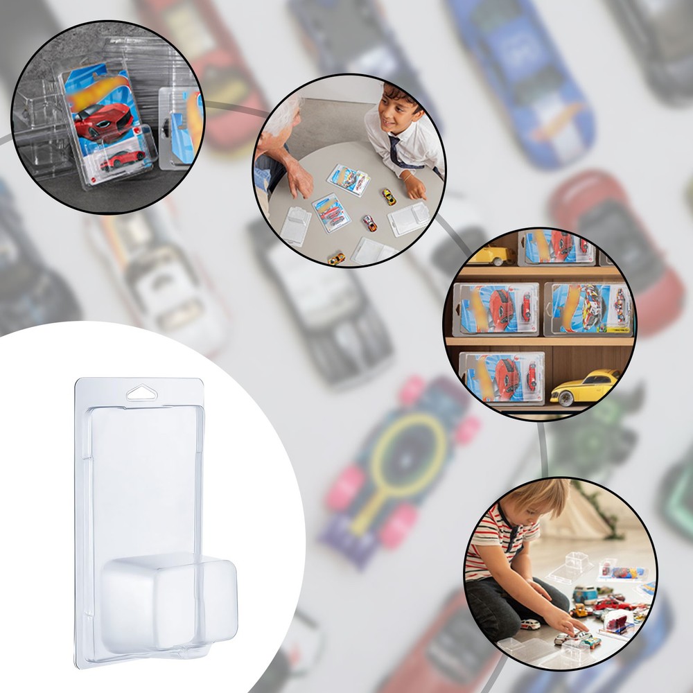 5Pack Clear Protector Case Plastic Display For Hot Wheels & Matchbox Basic Cars