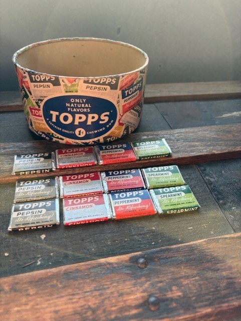 1940's Topps Chewing Gum Spot Counter Display - old Advertising Marketing piece