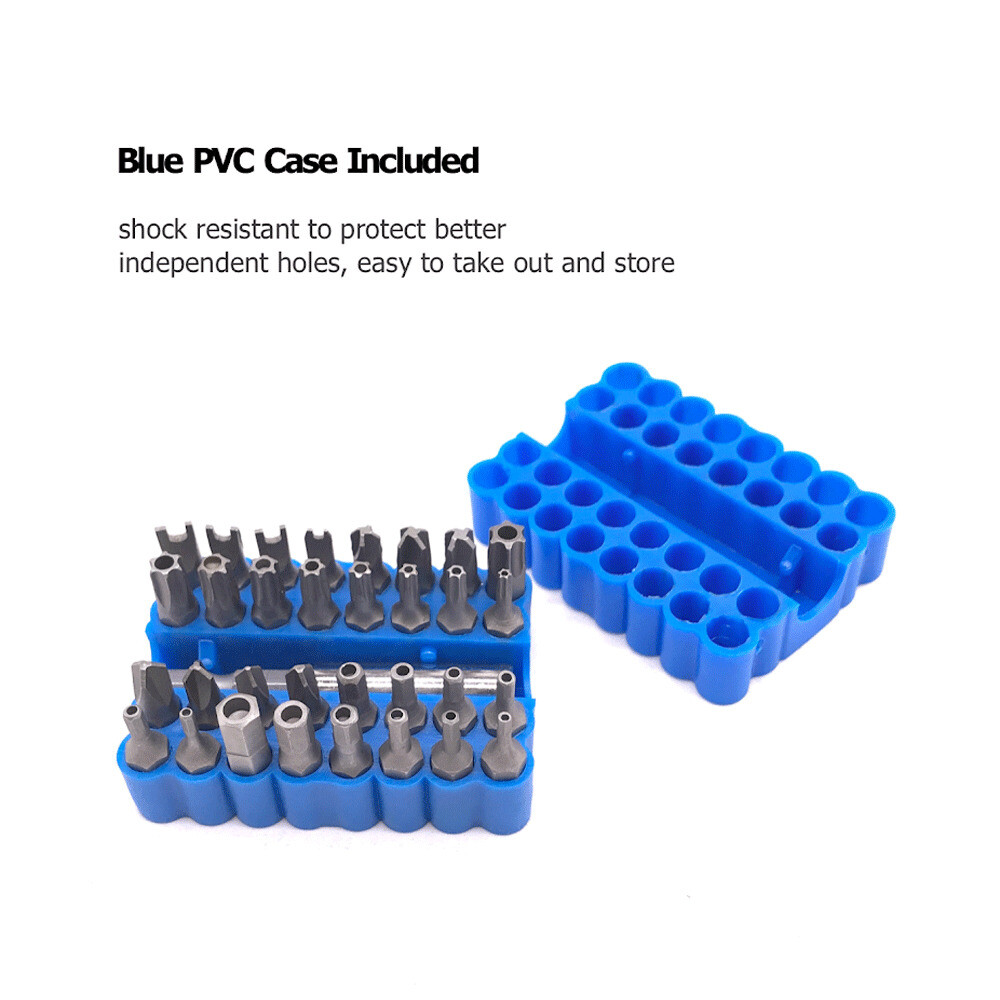 33 Torx Bit Set Tamper Proof Security Torq Hex Star Spanner Tri Wing Screwdriver