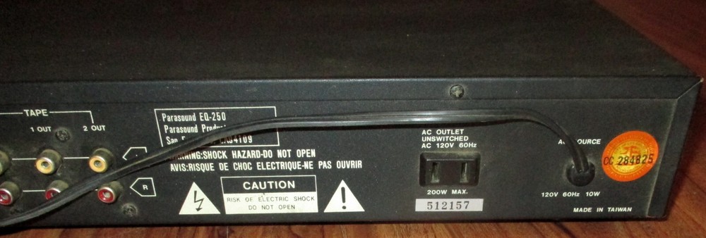 Parasound EQ-250 10-Band Stereo Equalizer