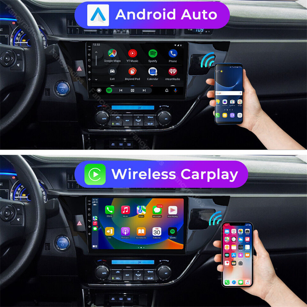 For 2014-2016 Toyota Corolla Apple CarPlay Car Stereo Radio GPS Navi Android 15