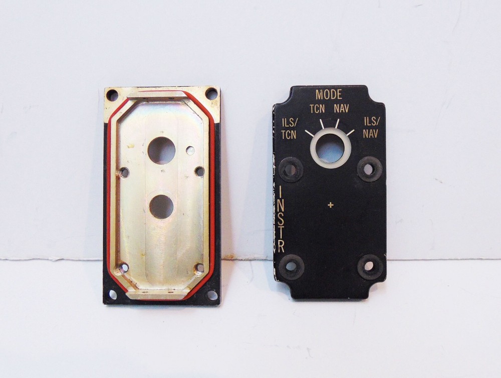 F-16 Instrument Panel Navigation Mode Switch Edge Lighted Panel & Back Plate