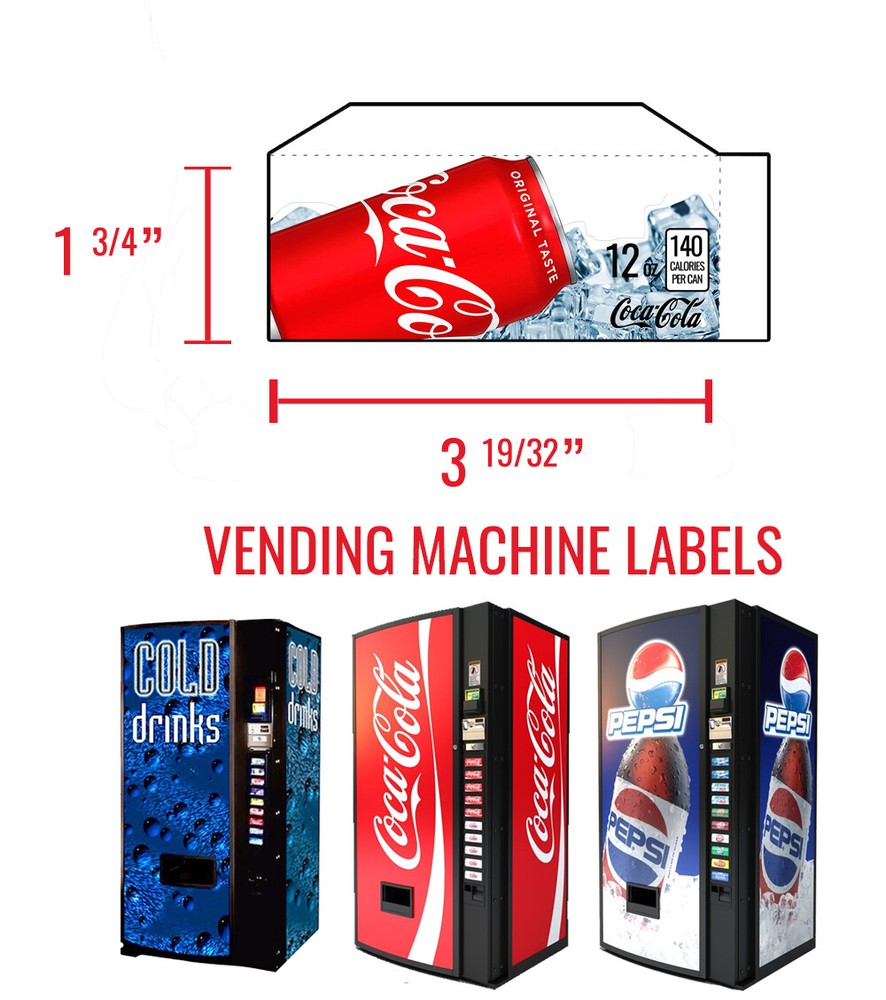 (12) Vending Machine Vend Labels - Flavor Strips - VARIETY PACK
