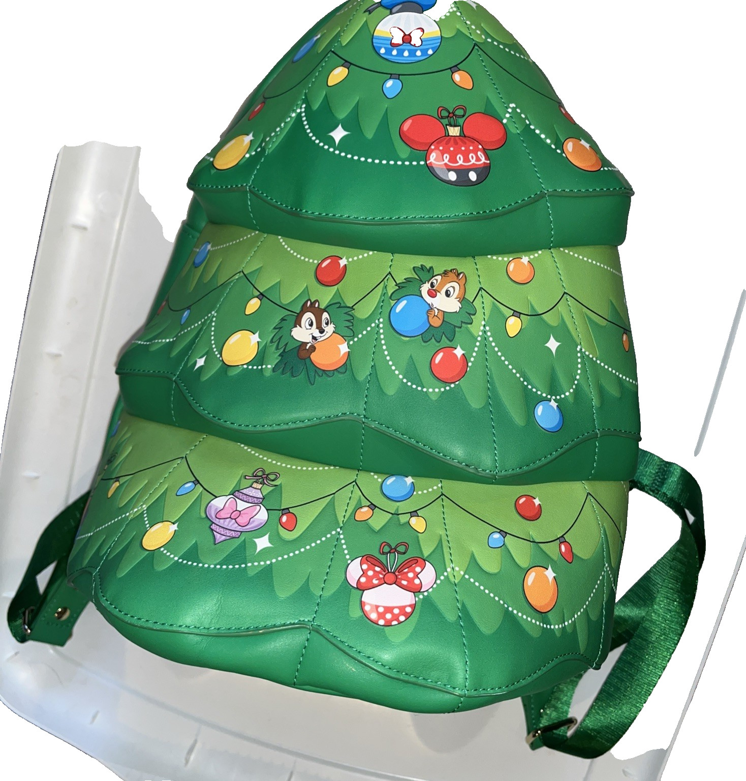 Loungefly Disney Chipmunks Chip n Dale Christmas Tree Ornament Backpack Bag