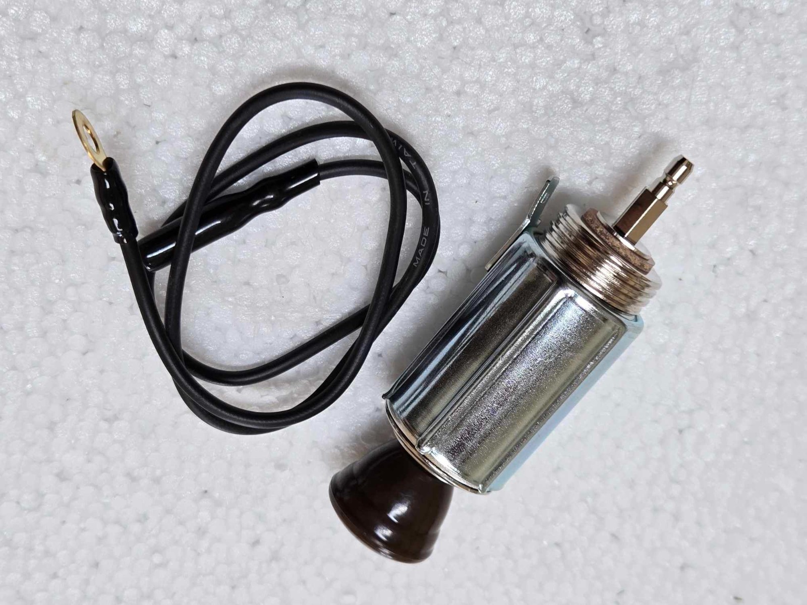 1940 Chevy Car Cigarette Lighter Socket Plug w coffee Brown Knob