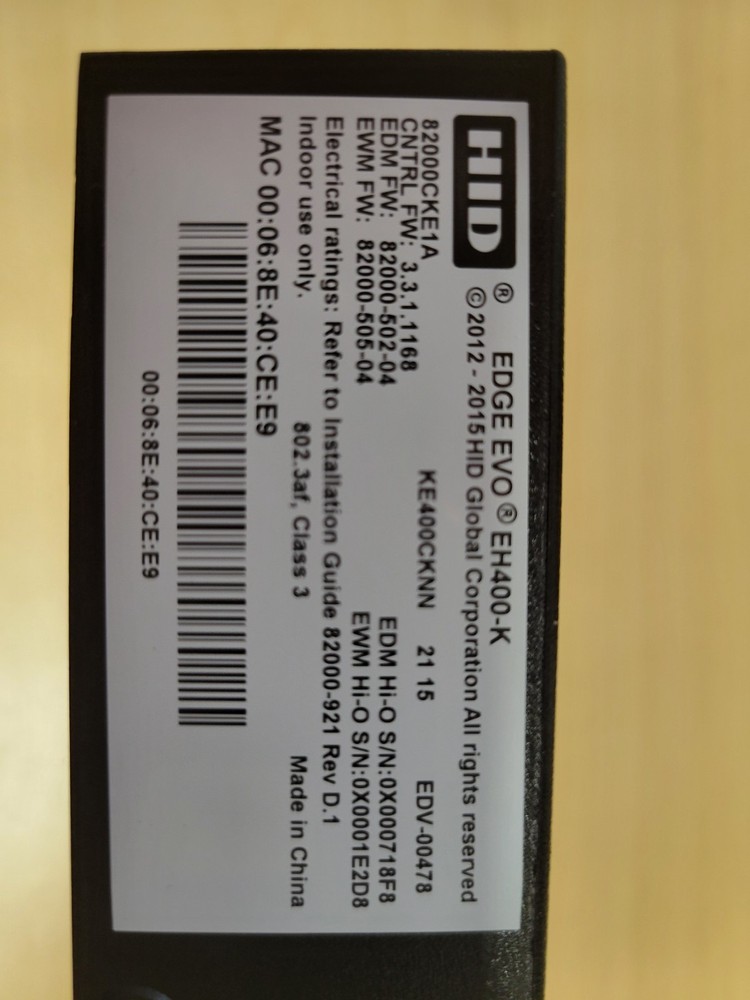 HID Edge EVO EH400-K Networked Controller 82000CKE1A