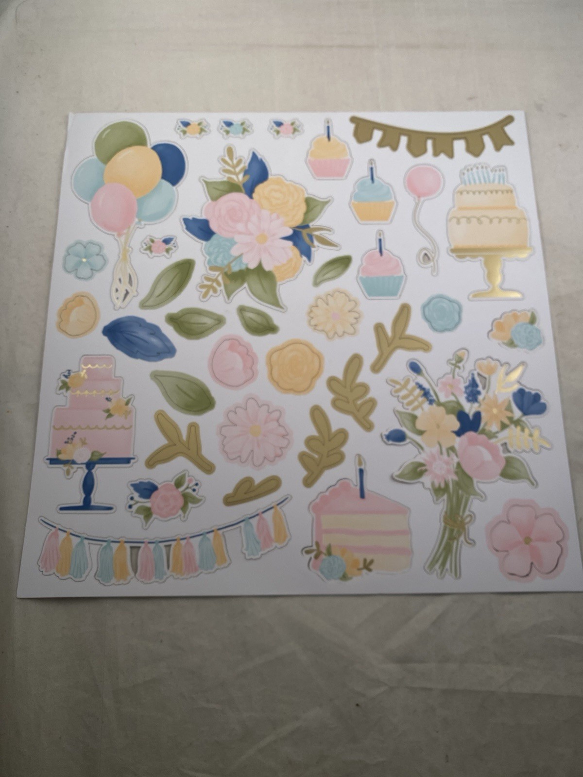 WILDFLOWER BIRTHDAY Spec Designer Series Paper DSP Stampin Up 12x12 2602