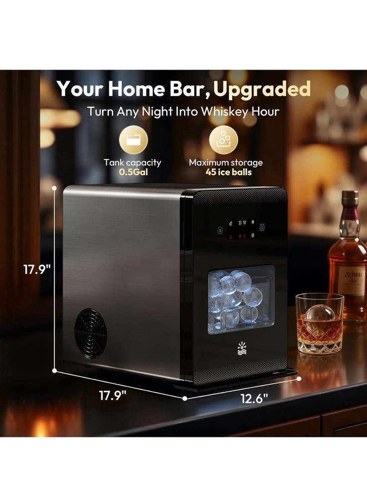 Ice Maker Automatic Whiskey Ice Ball Maker Machine Clear Cube Machine For Home