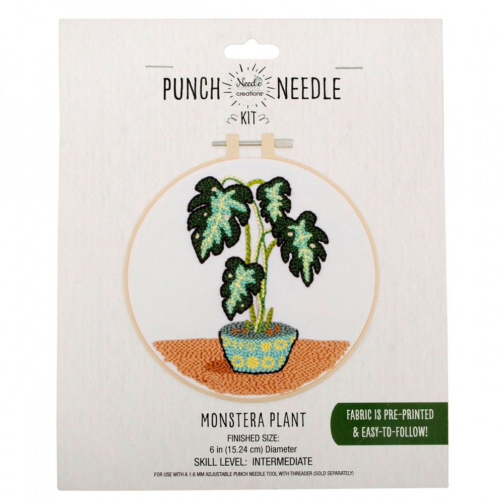 Needle Creations Monstera Plant Punch Needle Kit