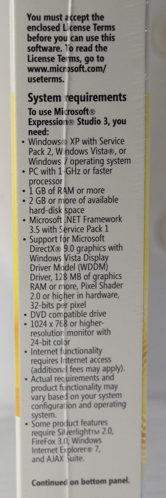 Microsoft Expression Studio 3 (Academic RETAIL Version) NEW SEALED!