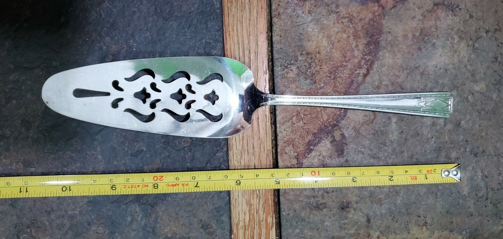 NSC ART DECO PATTERN SEVENTEEN SILVERPLATED PIE🥧 PASTRY & CAKE 🍰 SERVER