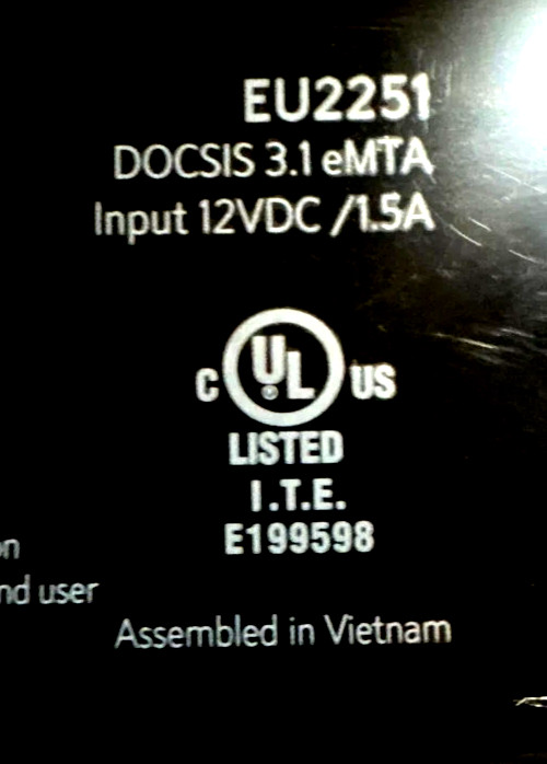 Open Box – EU2251 DOCSIS 3.1 Cable Modem – See Pics
