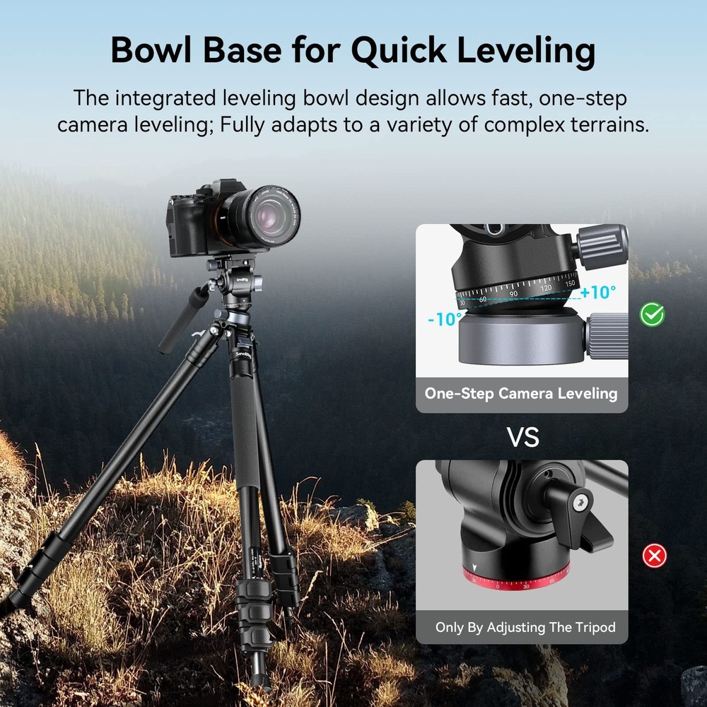 Video Head with Leveling Base, Quick Release Plate for Arca Swiss and Adjusta...