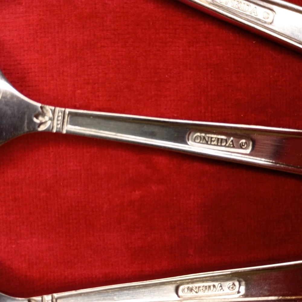 3 Soup Spoon Oneida Eave Glossy Stainless Flatware 7 1/8" Replacement Silverware