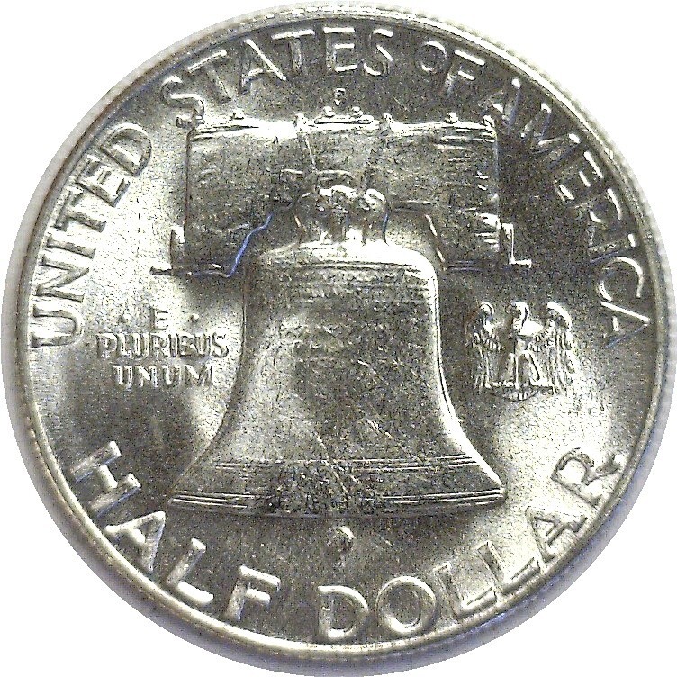 1949-S 50C Franklin Silver Half Dollar Uncirculated