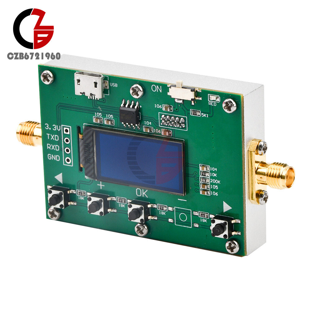 DC5V 6G RF Digital Attenuator 30DB Step 0.25DB OLED Display CNC Shell RF Module