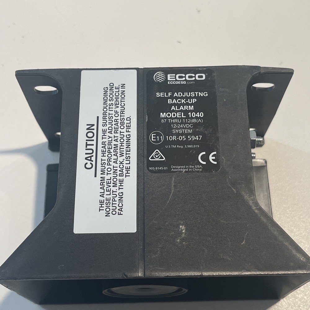 Ecco Self Adjusting Back Up Alarm Model 1040 112 dB