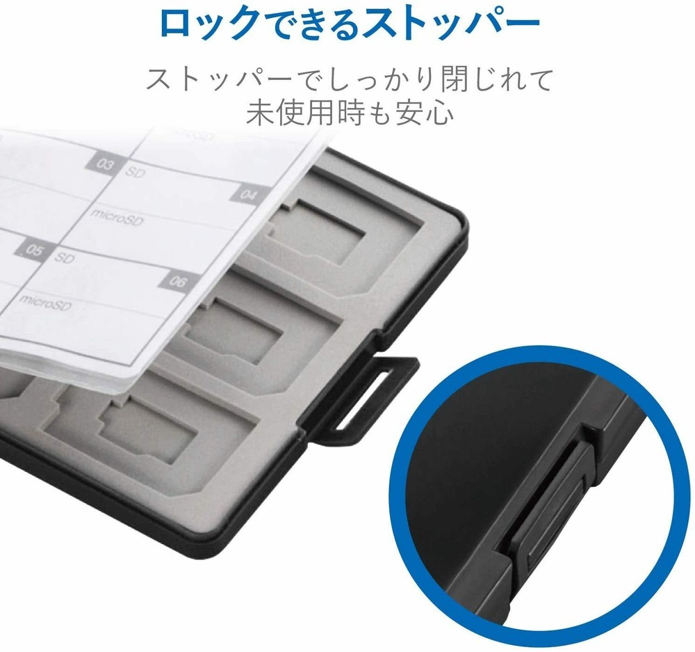 ELECOM SD case plastic SD 12 sheets + microSD 12 sheets storage CMC-SDCPP24BK