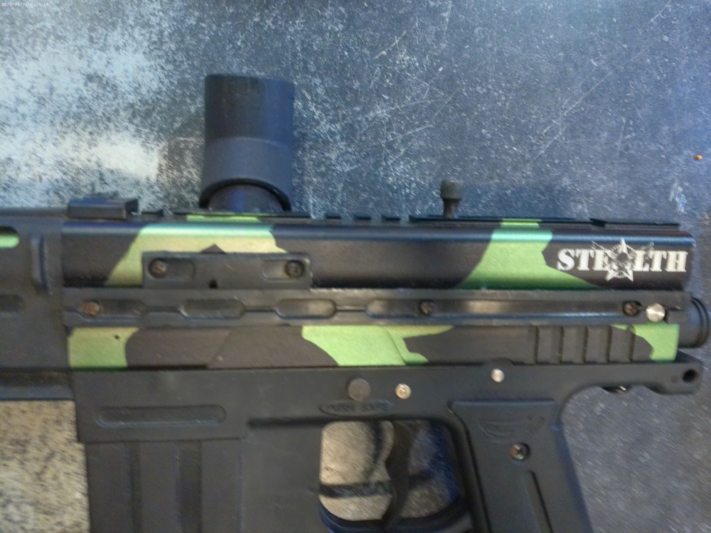 Stealth Camo Paintball Marker Untested, AS IS