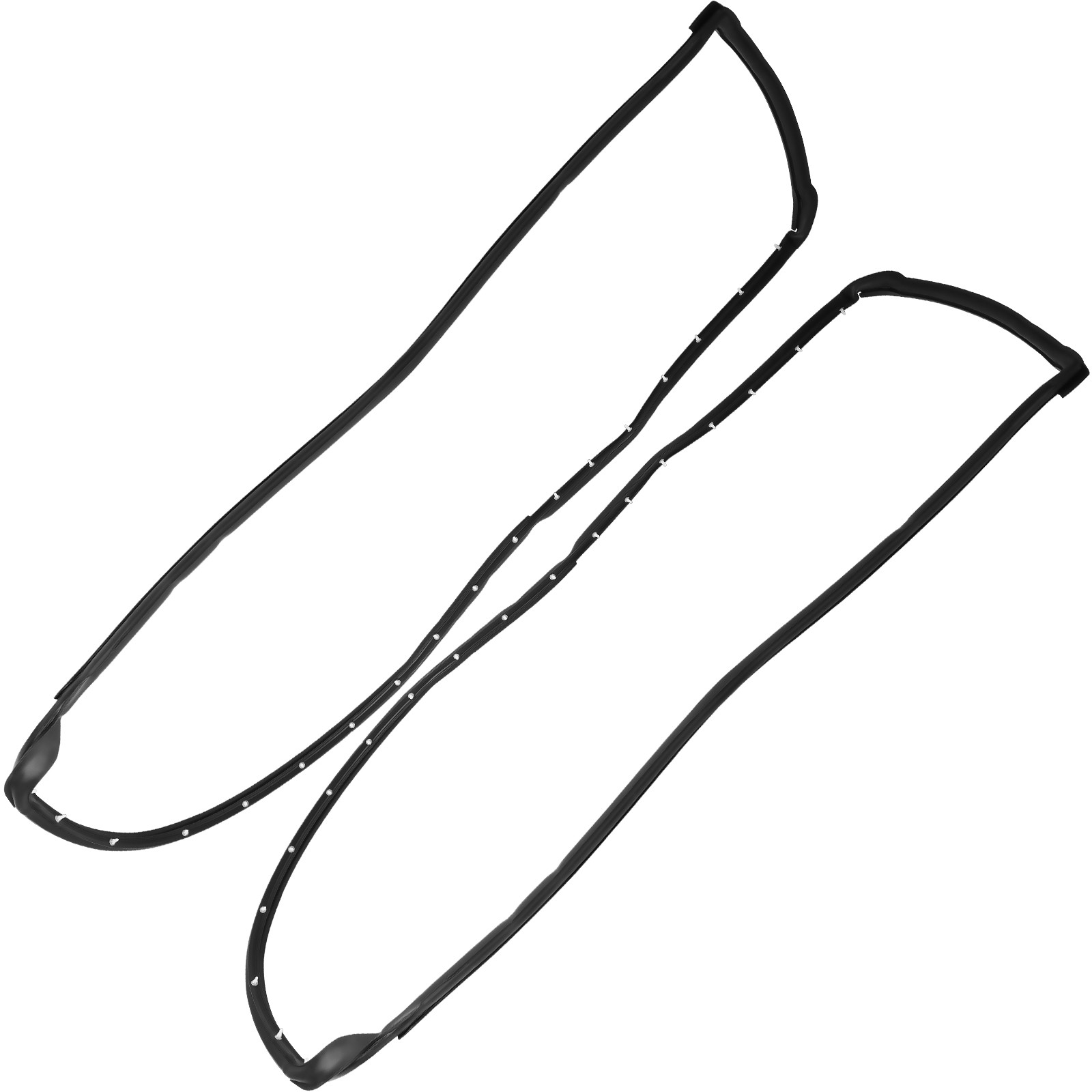 2x Front Driver & Passenger Full Door Weatherstrip Seals for Jeep Wrangler 97-06