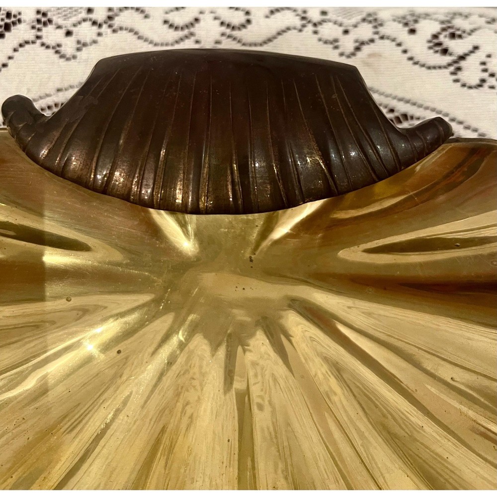 Brass shell tray-footed mid century vintage