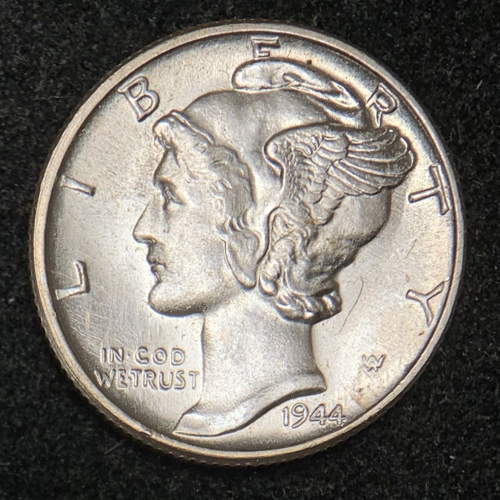 1944 10C Mercury Dime