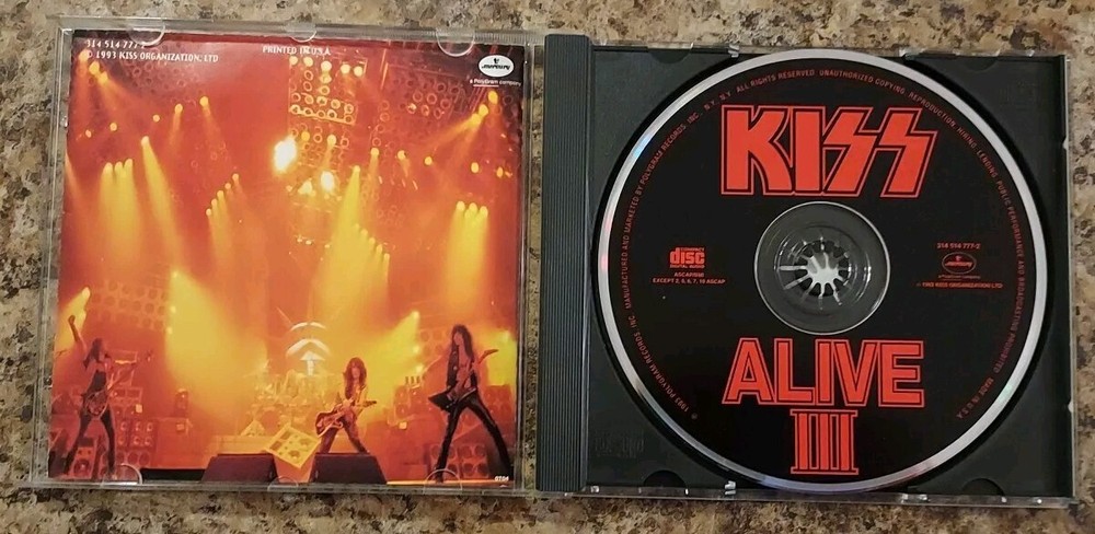 KISS Alive III CD First Printing Signed By WHOLE BAND Mercury 314 514 777 2🔥🔥