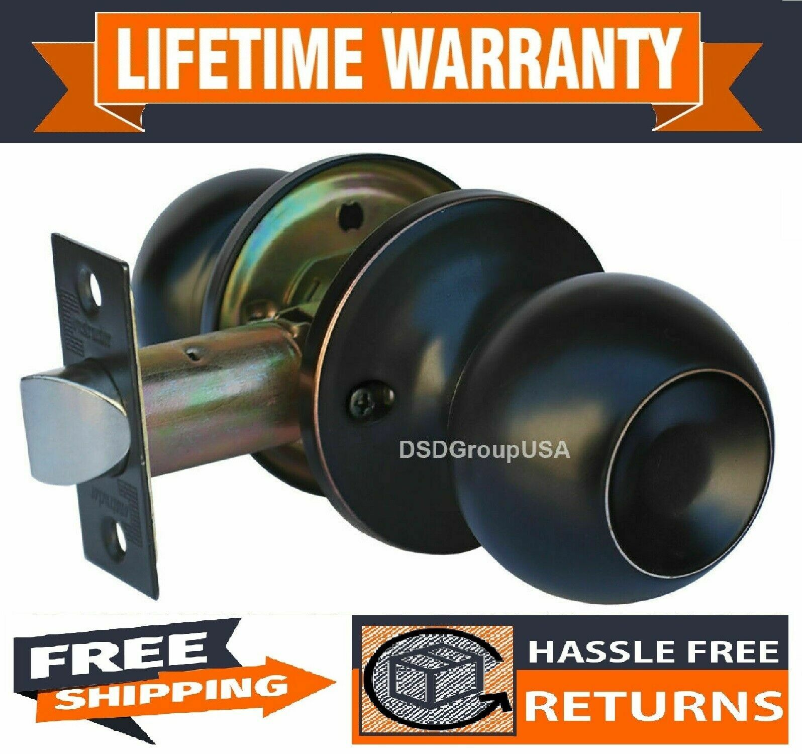 Constructor Chronos Passage Knob Handle Lockset Hallway Closet Oil Rubbed Bronze