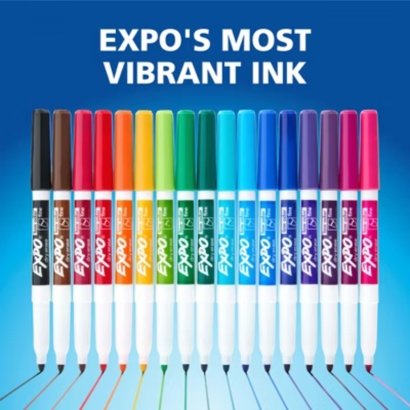 12ct Dry Erase Markers Fine Tip Assorted